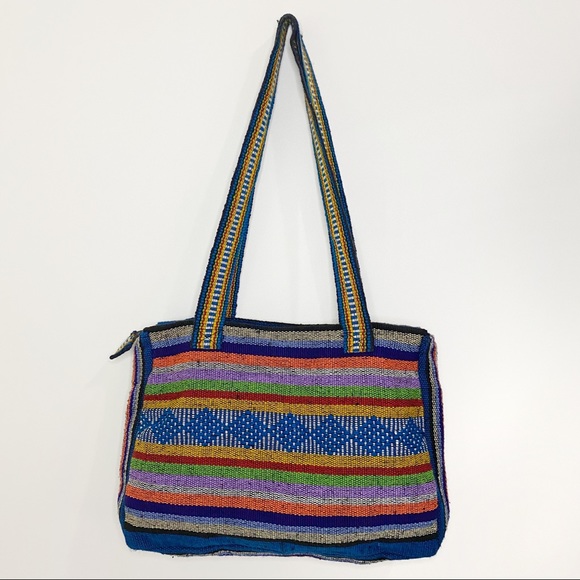 Pinzon Mexican Boho Handmade Colorful Shoulder Bag - Picture 5 of 7
